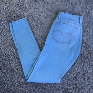 Blue skinny jeans